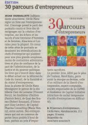 Photo 1 : Découvrez l'article "30 parcours d'entrepreneurs" publié dans les pages régionales des DNA...